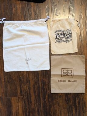 EUC Lucky Brand, Joie And Sergio Belotti Logo Dust Bag Set